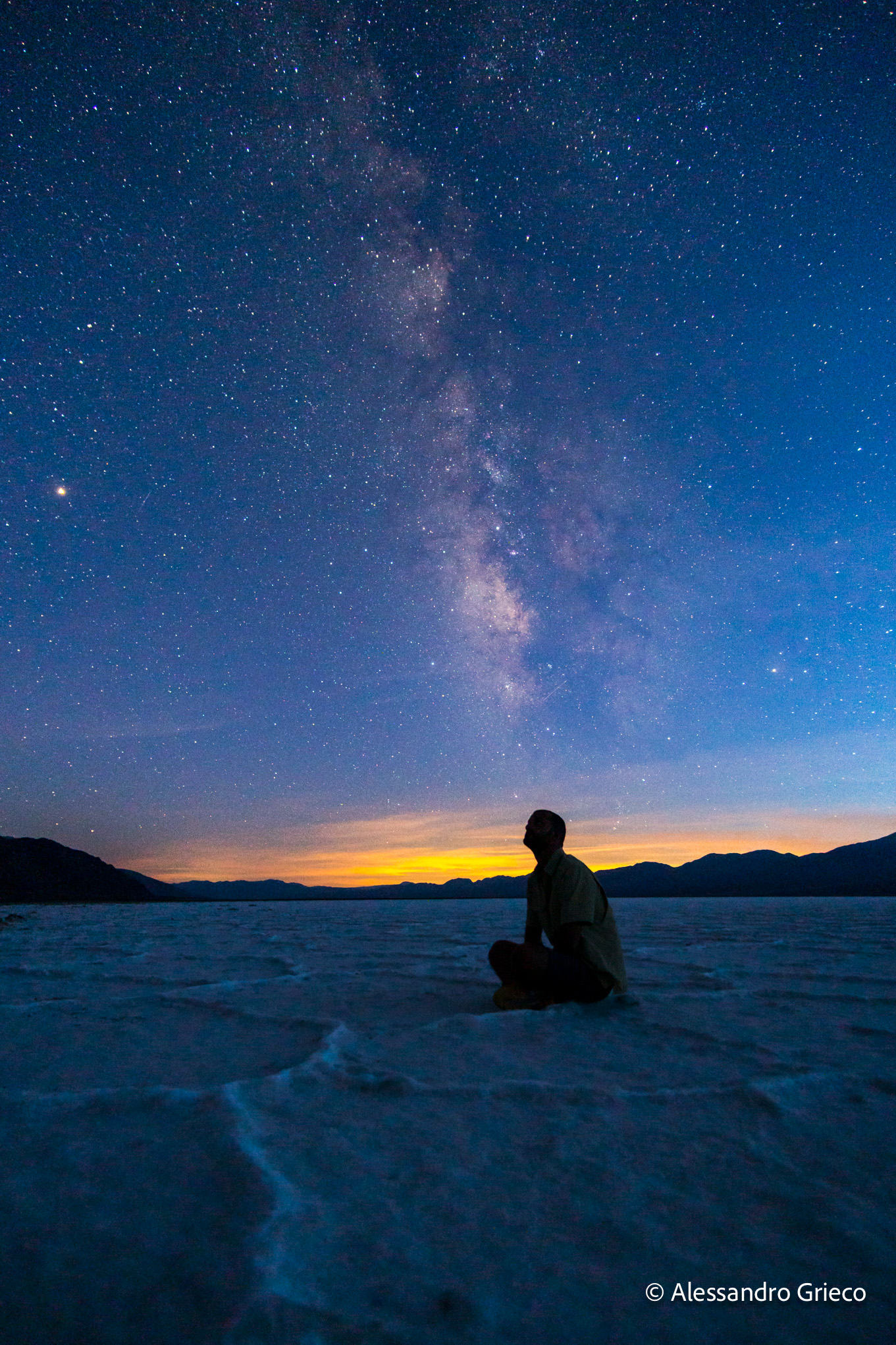 Death Valley · the Milky Way over the Badwater salt flats