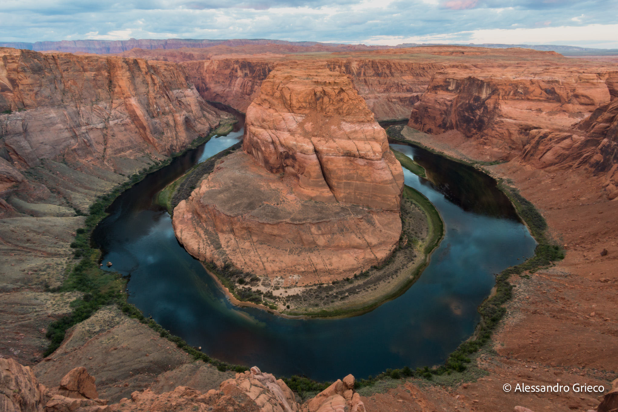 Horseshoe Bend · the Colorado bending nearly back on its own course