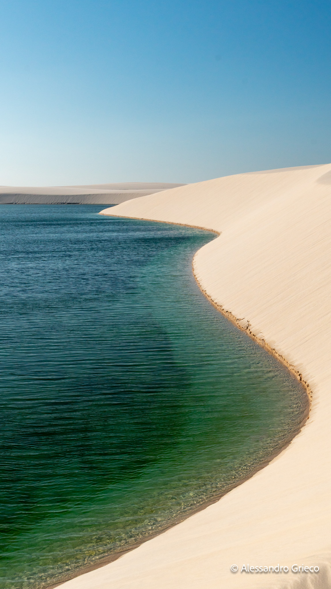 Where sand meets water, a colour without a name