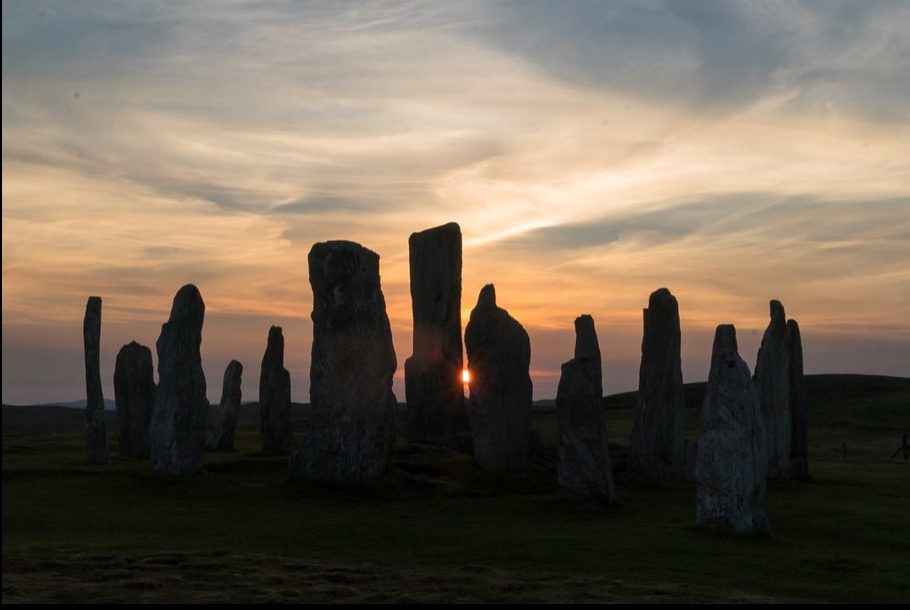 Callanish Stones · a five-thousand-year-old ring on Lewis, at sunset